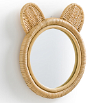 Зеркало из ротанга в форме головы медведя Wicrer Furniture варинант исполнения - 2 | Loft Concept в Костроме