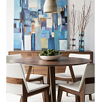 Обеденный стол круглый с изогнутыми ножками Godenza Round V Table варинант исполнения - 3 | Loft Concept в Костроме