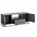ТВ-тумба цвета графит с  2-мя дверцами и ящиком Strict Lines варинант исполнения - 3 | Loft Concept в Костроме