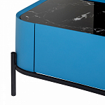 Тумба прикроватная чёрно-голубая с  ящиком Blue Cabinet варинант исполнения - 4 | Loft Concept в Костроме