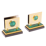 Настольный письменный набор из малахита с декором в виде лошади Leader Organizer варинант исполнения - 5 | Loft Concept в Костроме