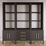 Модульный стеллаж Primo из трех составных элементов Темный орех варинант исполнения - 2 | Loft Concept в Костроме