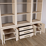 Модульный стеллаж Primo из трех составных элементов Светлый дуб варинант исполнения - 4 | Loft Concept в Костроме