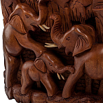 Панно из дерева пирамида из слонов Panel With Animals варинант исполнения - 3 | Loft Concept в Костроме