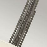 Люстра подвесная с широким белым текстильным абажуром и вертикальными декоративными элементами Hinkley варинант исполнения - 9 | Loft Concept в Костроме