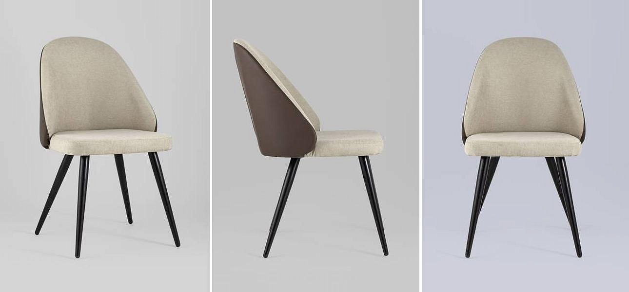 Стул Miruna Fabric and Leather Chair Стул Miruna Fabric and Leather Chair - Loft-Concept в Костроме
