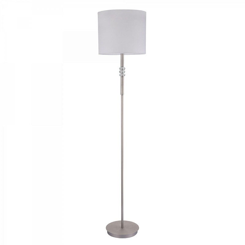 Торшер Cornaro Floor Lamp Никель Белый Торшер Cornaro Floor Lamp Никель Белый в Костроме | Loft Concept