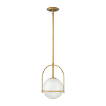 Подвесной светильник с белым плафоном в форме шара в арочной подвеске Hinkley варинант исполнения - 10 | Loft Concept в Костроме