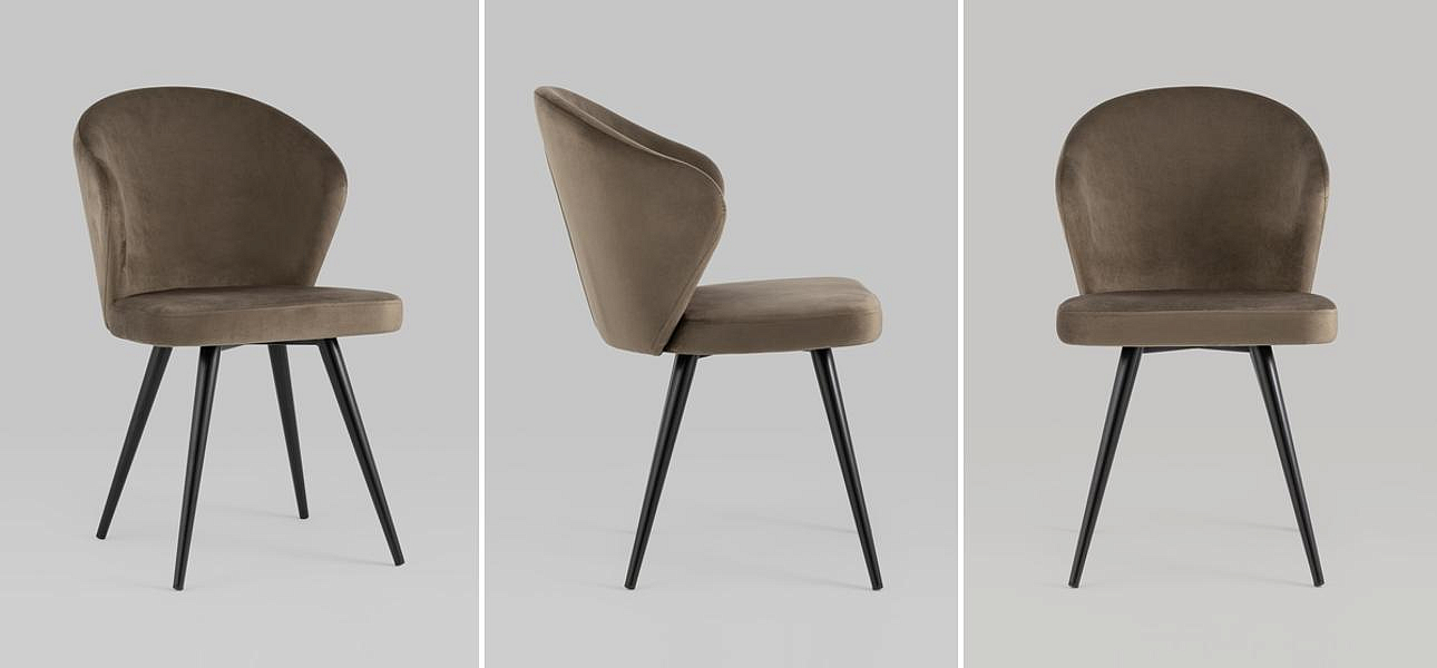 Стул Коричневый Бархат Volante Chair Стул Коричневый Бархат Volante Chair - Loft-Concept в Костроме