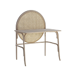 Письменный стол с круглой плетёной панелью для крепления заметок Allegory варинант исполнения - 1 | Loft Concept в Костроме