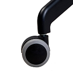 Стул с мягкой оранжевой обивкой из велюра и подъемно-поворотным механизмом на черных колесиках Harper Orange варинант исполнения - 8 | Loft Concept в Костроме