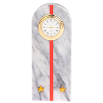 Часы погон МВД подарочные настольные из натурального камня Мрамор Military Clock варинант исполнения - 10 | Loft Concept в Костроме