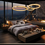 Люстра с 3-мя кольцами из натурального камня Minerals of Light варинант исполнения - 4 | Loft Concept в Костроме