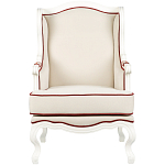 Кресло из массива бука бежевое с растительным орнаментом Raffael Beige Floral Armchair варинант исполнения - 1 | Loft Concept в Костроме