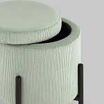 Светло-зеленый пуф на черных ножках SANJAY варинант исполнения - 3 | Loft Concept в Костроме