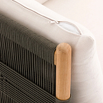 Садовый диван из тикового дерева и веревок Оreon варинант исполнения - 3 | Loft Concept в Костроме