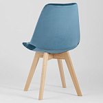 Стул с мягким велюровым сиденьем Arvika Blue варинант исполнения - 5 | Loft Concept в Костроме