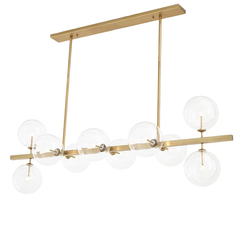 Люстра Chandelier Largo Латунь Античная полированная Прозрачное Стекло Люстра Chandelier Largo Латунь Античная полированная Прозрачное Стекло в Костроме | Loft Concept