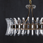 Люстра круглая с прозрачными элементами в форме полумесяца Crescent варинант исполнения - 3 | Loft Concept в Костроме