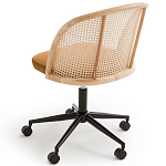 Офисное кресло из велюра и ротанга Eilwen Rattan Wicker Chair варинант исполнения - 3 | Loft Concept в Костроме