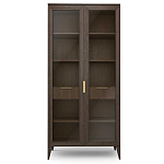 Витрина стеклянная 2-х дверная с ящиками и 5-ю полками Harper Line варинант исполнения - 3 | Loft Concept в Костроме