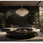 Люстра хрустальная в неоклассическом стиле на золотистом каркасе Majesty варинант исполнения - 1 | Loft Concept в Костроме