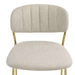 Стул барный широкой полукруглой спинкой на золотистых ножках Chair Smooth Shapes варинант исполнения - 4 | Loft Concept в Костроме