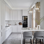 Люстра подвесная 3 лампы с прозрачными стеклянными шарами и золотыми деталями Giopato & Coombes варинант исполнения - 5 | Loft Concept в Костроме