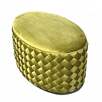 Пуф овальный плетеный оливкового цвета Pool Woven Velour варинант исполнения - 3 | Loft Concept в Костроме