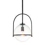 Подвесной светильник с прозрачным плафоном в форме шара в арочной подвеске Hinkley варинант исполнения - 1 | Loft Concept в Костроме