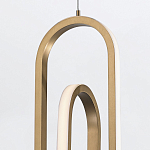 Подвесной светильник золотого цвета с двумя вытянутыми овальными рамками в форме скрепки Eurofase варинант исполнения - 4 | Loft Concept в Костроме