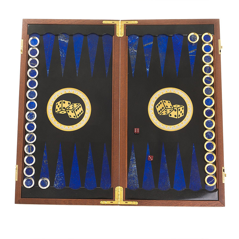 Нарды настольные из натурального камня лазурит и долерит Backgammon from Stone Мульти Нарды настольные из натурального камня лазурит и долерит Backgammon from Stone Мульти в Костроме | Loft Concept
