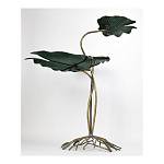 Столик приставной с тремя столешницами Тропические листья Tropical Forest gold варинант исполнения - 4 | Loft Concept в Костроме