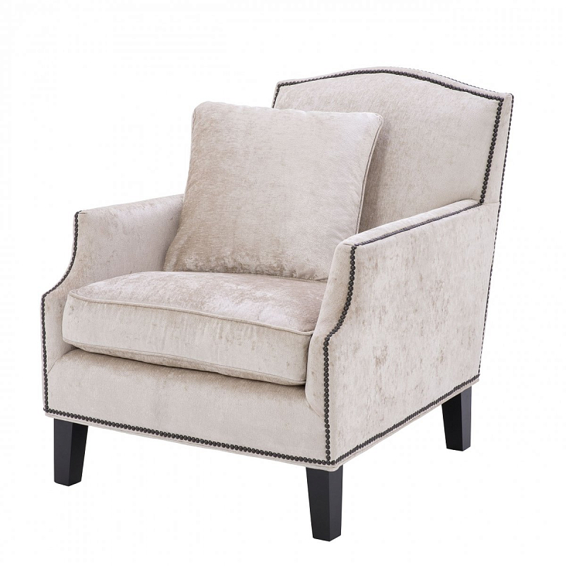 Кресло Eichholtz Chair Merlin Бежевый Черный Кресло Eichholtz Chair Merlin Бежевый Черный в Костроме | Loft Concept