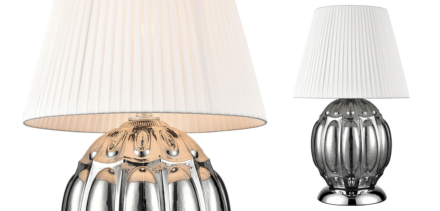 Настольная лампа ХРОМ Hailey Chrome Table Lamp Настольная лампа ХРОМ Hailey Chrome Table Lamp - Loft-Concept в Костроме