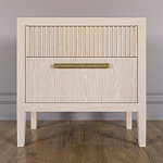 Прикроватная Тумбочка Primo с двумя ящиками Светлый дуб варинант исполнения - 1 | Loft Concept в Костроме