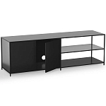 ТВ-тумба из металла с 2-мя дверцами и полками Damian Metal TV Stand варинант исполнения - 3 | Loft Concept в Костроме