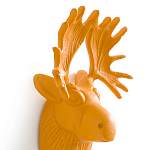 Настенный крючок голова оленя Deer Wall Hook Mustard варинант исполнения - 3 | Loft Concept в Костроме