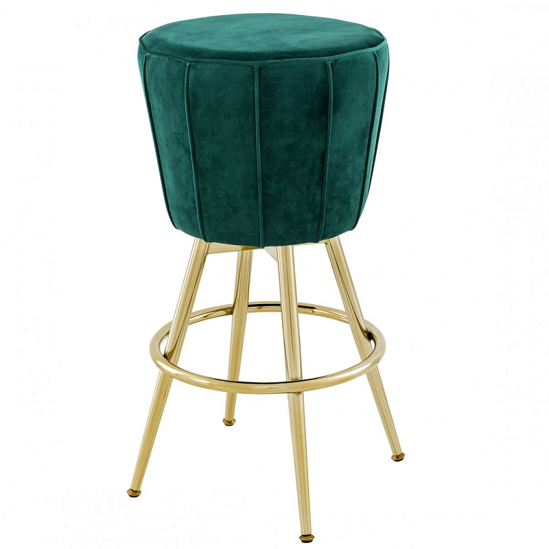 Барный стул Eichholtz Bar Stool Bolton Бирюзовый Глянцевое золото Барный стул Eichholtz Bar Stool Bolton Бирюзовый Глянцевое золото в Костроме | Loft Concept