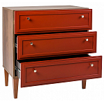 Комод красный из массива бука с 3-мя ящиками Wenge Light варинант исполнения - 3 | Loft Concept в Костроме