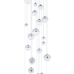 Каскадная люстра с плафонами в виде хрустальных сфер Esme Sphere Crystal Chrome Cascade Chandelier 25 варинант исполнения - 2 | Loft Concept в Костроме