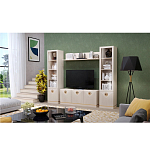 Шкаф-витрина с полками и стеклянной дверкой Satin Furniture варинант исполнения - 3 | Loft Concept в Костроме