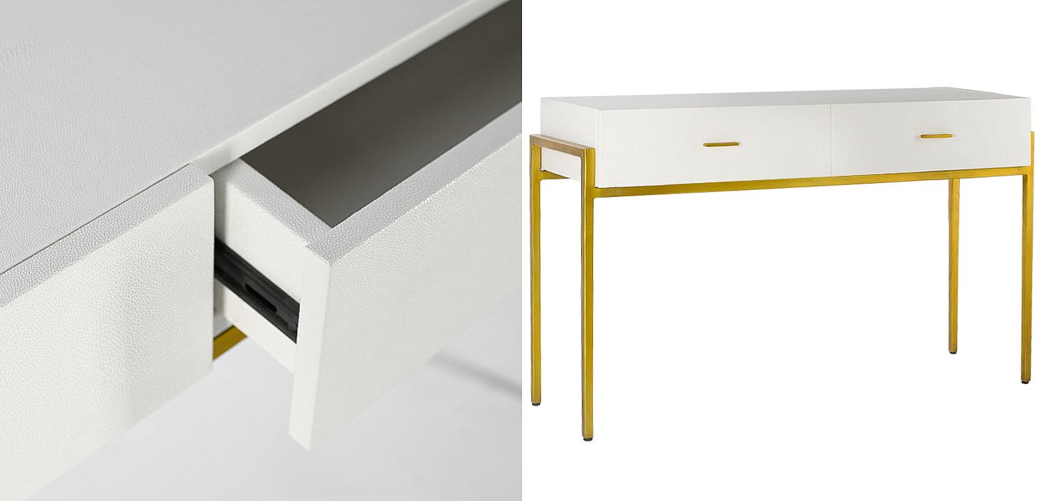 Консоль White Texture Stingray Console Консоль White Texture Stingray Console - Loft-Concept в Костроме