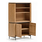 Буфет высокий из дерева манго и металла с открытыми полками и 2-мя дверцами Toinette варинант исполнения - 2 | Loft Concept в Костроме