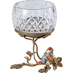 Чаша на ножке из стекла с бронзовыми элементами Bronze Branch варинант исполнения - 1 | Loft Concept в Костроме