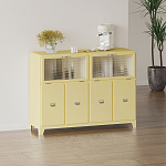 Дизайнерский комод с  2-мя рельефными откидными дверками из стекла Mikko варинант исполнения - 1 | Loft Concept в Костроме