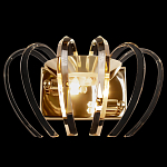 Бра золотого цвета с изогнутыми хрустальными элементами Radiant Ribbons варинант исполнения - 1 | Loft Concept в Костроме