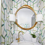 Зеркало в ассиметричной золотой раме Mirror of Aragorn варинант исполнения - 3 | Loft Concept в Костроме