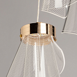 Люстра каскадная с 10-ю прозрачными плафонами Wave Line варинант исполнения - 10 | Loft Concept в Костроме