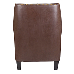 Кресло из натуральной кожи c мягкими подлокотниками на 4-х деревянных ножках из массива бука Joseph Armchair brown варинант исполнения - 3 | Loft Concept в Костроме